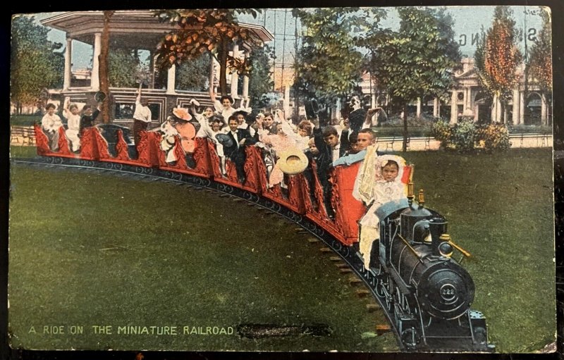 Vintage Postcard 1914 Miniature Railroad, White City, Chicago, Illinois (IL)