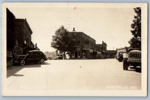 1947 Main Street Western Auto Store Shell Doniphan Missouri RPPC Photo Postcard