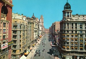 Vintage Postcard Madrid Avenida Jose Antonio Avenue Madrid Spain SE