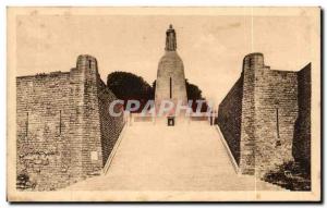 Old Postcard Verdun Street Mazel Monument Victory vices Soldiers dun