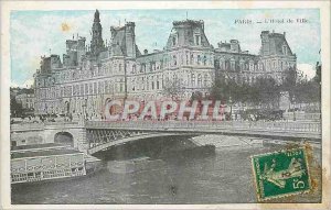 Old Postcard The Paris City Hall