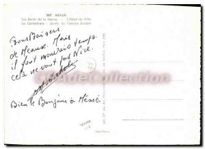 Modern Postcard Meaux The Banks of the Marne Hotel City Garden The Cathedral ...