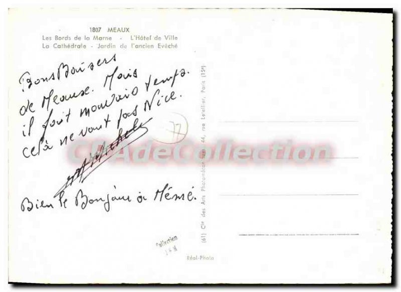 Modern Postcard Meaux The Banks of the Marne Hotel City Garden The Cathedral ...