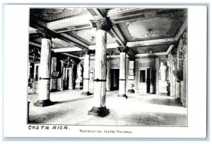 c1940's Lobby of the National Theater of Costa Rica Vintage Unposted Postcard