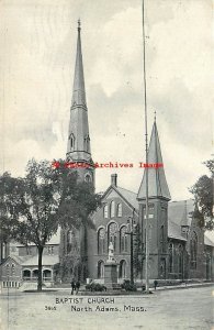 MA, North Adams, Massachusetts, Baptist Church, Entrance View, 1908 PM, No 3865