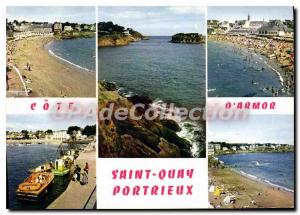 Postcard Modern SAINT-QUAY-PORTRIEUX beach semaphore harbor casino