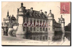 Old Postcard Chantilly Chateau La Facade North East