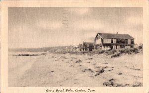 Beach Cottages, Grove Point Beach, Clinton CT c1931 Vintage Postcard M70