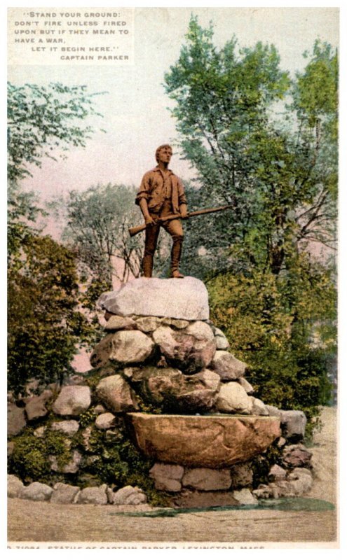 Massachusetts Lexington  Statue of Captain Parker