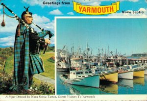 Canada Greetings from Yarmouth Nova Scotia Vintage Postcard BS.06