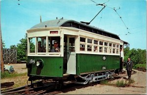 VINTAGE POSTCARD SEASHORE TROLLEY MUSEUM KENNEBUNKPORT MAINE #134 FOUR-WHEELER