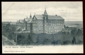 h1919 - ROBERVAL Quebec Postcard 1910s L'Ecole Menagere by Pruneau & Kirouac