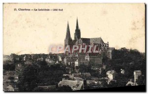 Old Postcard Chartres The Cathedral Cote Sud