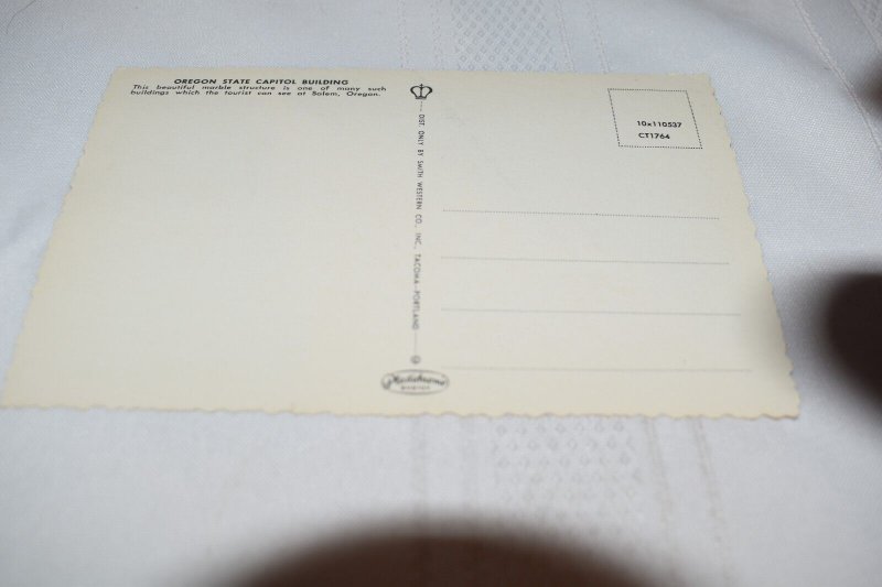 State Capitol Building Oregon Postcard Smith Western Inc. CT1764