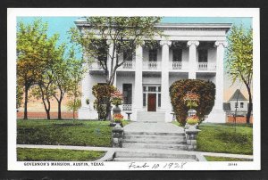Governors Mansion Building Austin TX Unused c1928