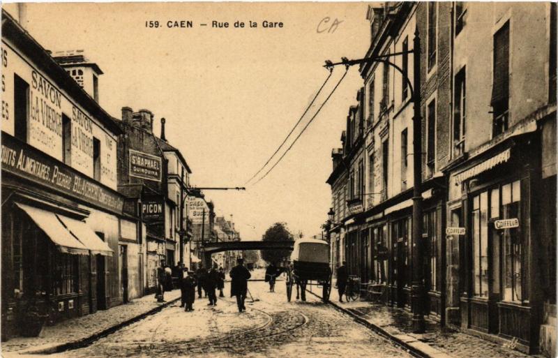 CPA CAEN - Rue de la Gare (515791)