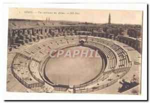 Nimes Postcard Old Inside view of the bullring