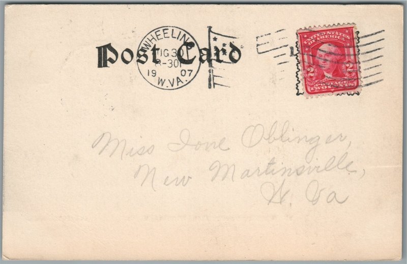 WHEELING WV COUNTRY CLUB ANTIQUE POSTCARD