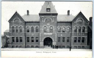 BRIDGEPORT, Connecticut  CT    ARMORY Building   1908     Postcard