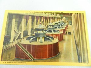 Postcard NV Hoover Boulder Dam Powerhouse Nevada Wing Vintage PC