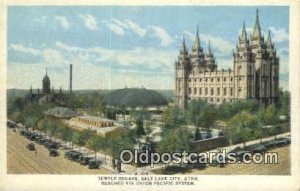 Temple Square Salt Lake City, Utah, UT USA Trains, Railroads Unused edge wear