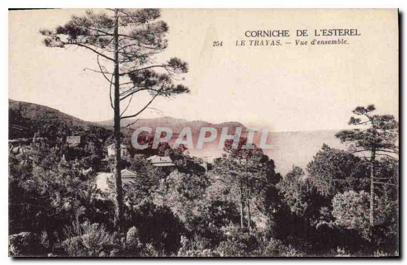 Old Postcard Corniche Esterel Trayas Overview