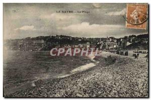Old Postcard Le Havre The Beach