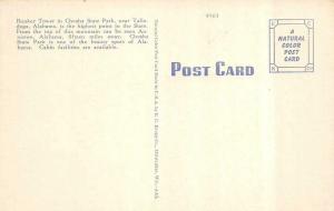 AL, Alabama   BUNKER TOWER~Mt Cheaha State Park    c1940's Linen Postcard