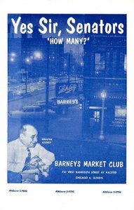 Chicago, Illinois IL    BARNEYS MARKET CLUB  Restaurant~Bar  ca1950's Postcard