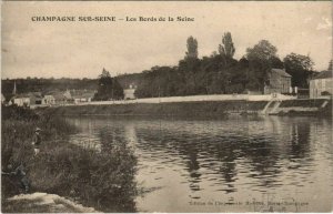 CPA Champagne sur Seine Les Bords de la Seine FRANCE (1101149)