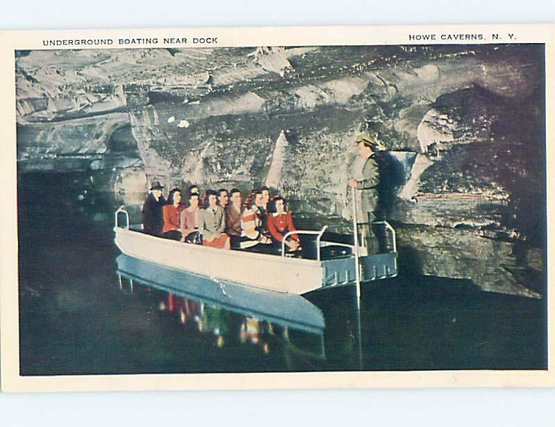 Pre-1980 UNDERGROUND BOAT DOCK Howe Caverns New York NY hk2456