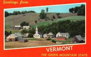 Vintage Postcard 1984 Greetings from The Green Mountain State Vermont VT