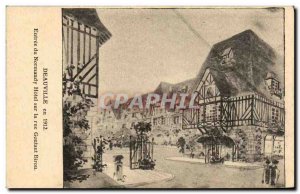 Old Postcard Deauville Normandy Hotel in 1912 entrance of Normandy Hotel stre...