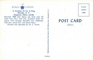 The Kings Lodge Otisville, N.Y. Advertising Postcard