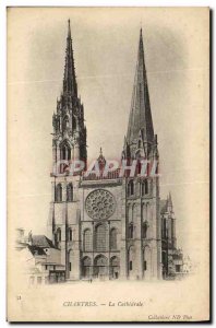 Old Postcard Chartres The Cathedral