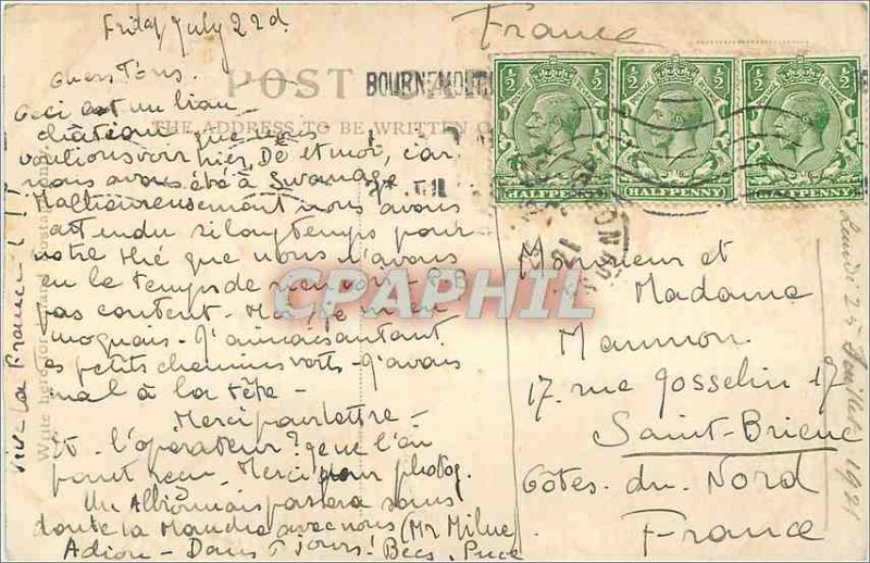 Old Postcard Corfe Castle