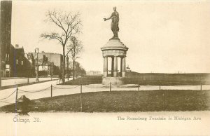 Postcard C-1905 Illinois Chicago Rosenburg Fountain Michigan Avenue IL24-698