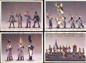 004660 RUSSIAN Tin soldiers collection of 21 OLD postcards
