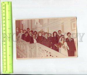 467353 USSR 1980-years wedding general photography on the stairs photo