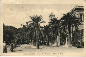 CPA Ajaccio Place des Palmiers ,Hotel de Ville CORSICA (1077973)