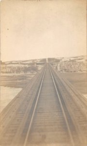 J9/ Radisson Quebec Canada RPPC Postcard c1910 Railroad Bridge  265