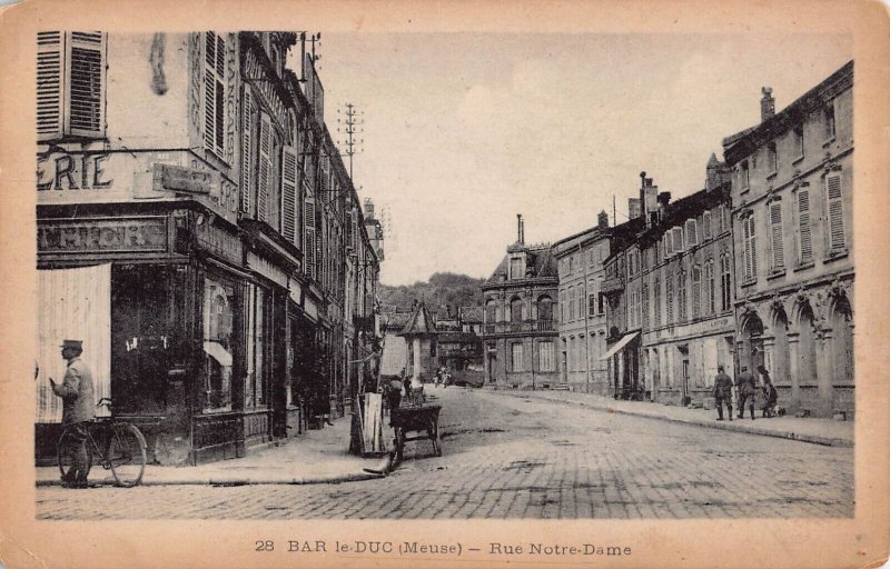 BAR le DUC MEUSE FRANCE~RUE NOTRE DAME-STOREFRONTS~PHOTO POSTCARD