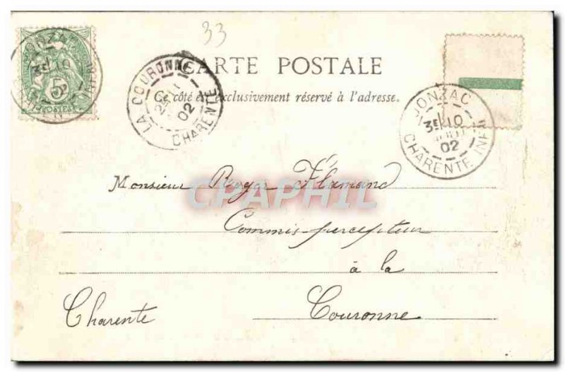 Old Postcard Langoiran Bordeaux near Vue Generale Du Haut Langoiran taking th...