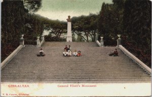 Gibraltar General Eliott's Monument Vintage Postcard C098