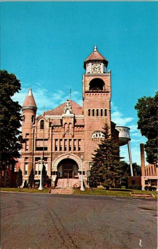 VTG Postcard Iron County Court House Crystal Falls Michigan 1979 Unposted  80