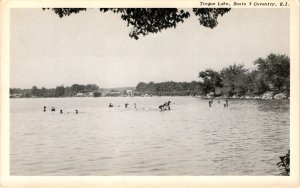 Tiogue Lake, Route 3 Coventry, R.I., Merrimack Post Card Co., Postcard