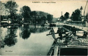 CPA St-MAMMES Le Barrage a l'Ecluse (977840)