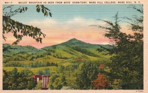 Vintage Postcard Bailey Mountain Boys Dormitory Mars Hill College North Carolina