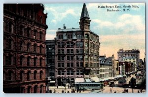 Rochester New York NY Postcard Main Street East North Side Scenic View c1920s