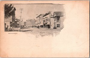 Antique Postcard New Canaan, Connecticut CT Main Street Vignette 1905 JD5